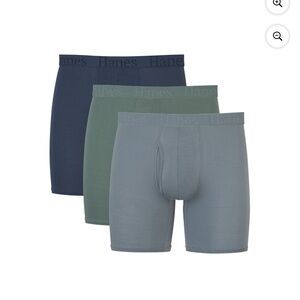 Hanes Men's Boxer Briefs 3 pack Navy, Olive, Slate Small NWT